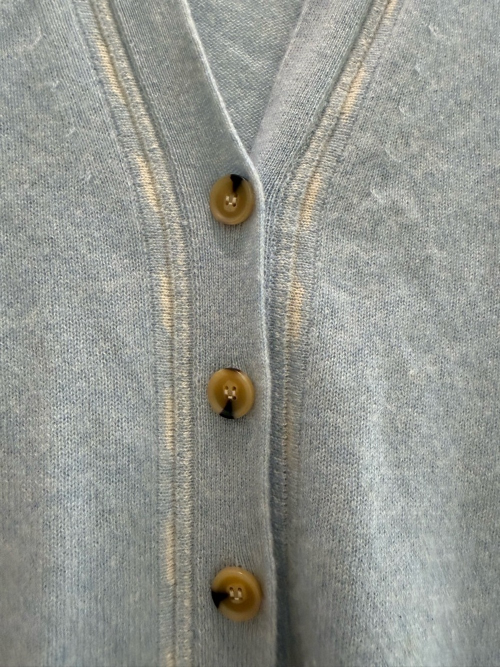 Veronica Beard Light Blue Cashmere Blend V-Neck Cardigan - Picture 2 of 2